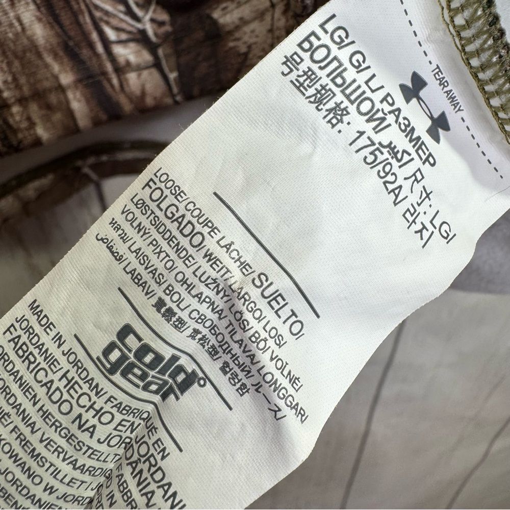 Under Armour Camo Quarter Zip Fleece Pullover Realtree Hunting Jacket L Outdoor - Picture 10 of 16